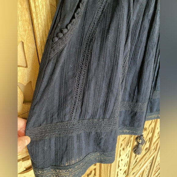 Zadig & Voltaire Cotton Navy Mini.  Elastic band + tie waist for comfort. - Picture 7 of 10